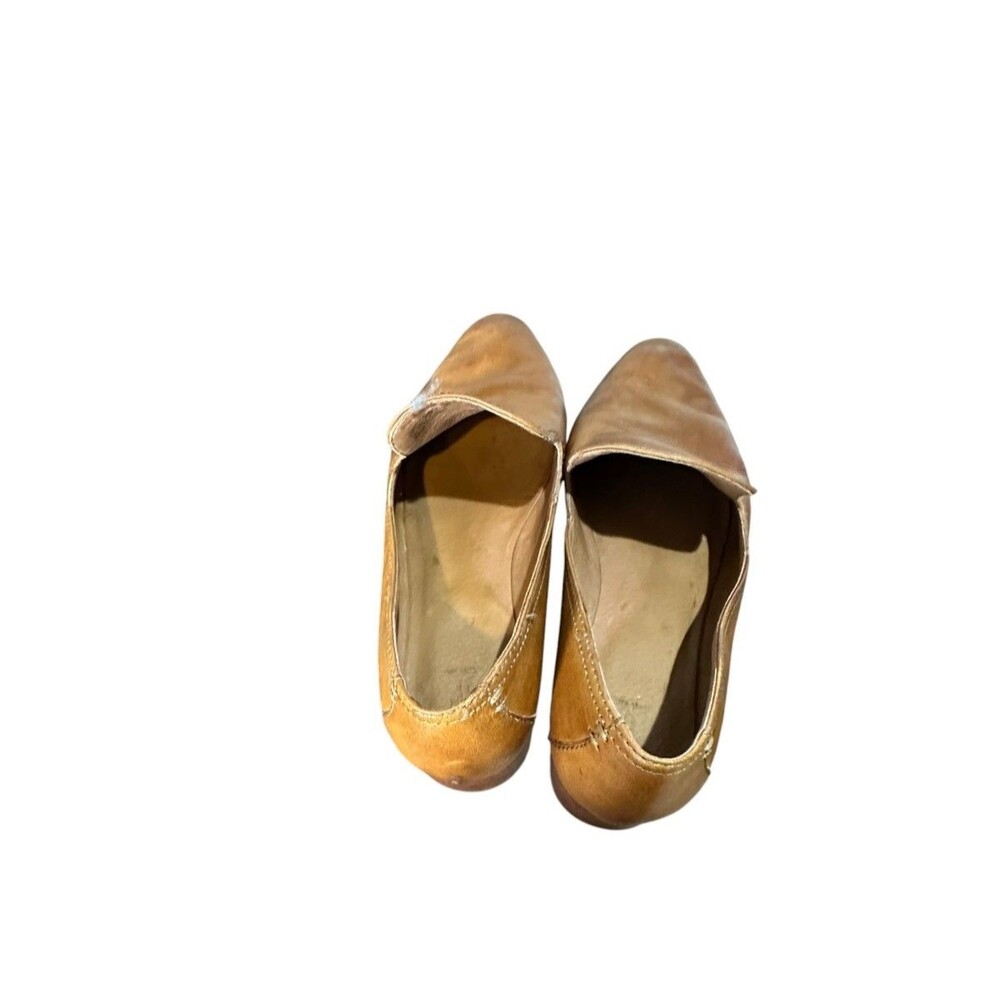 Frye Brown Leather Round Toe Slip-On Loafer Flats Women's US 8 M Boho Slip On - Picture 8 of 11